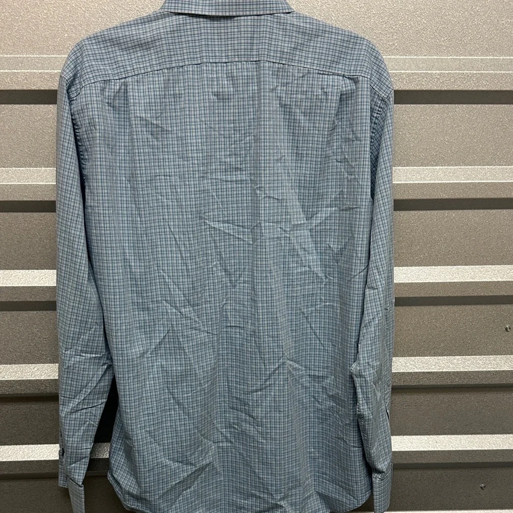 J Crew Performance Men Plaid Button Up Shirt Slim Fit Size XL Office Work Preppy